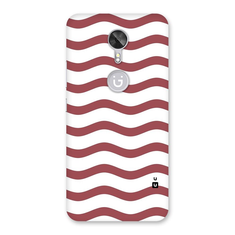 Flowing Stripes Red White Back Case for Gionee A1
