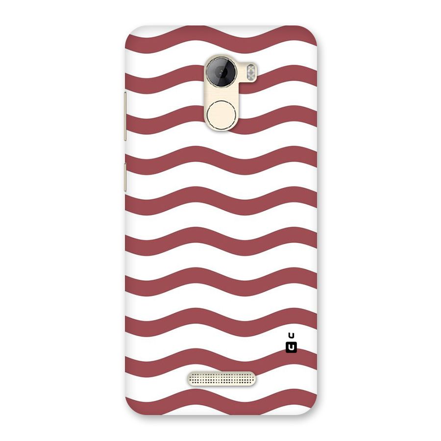Flowing Stripes Red White Back Case for Gionee A1 LIte