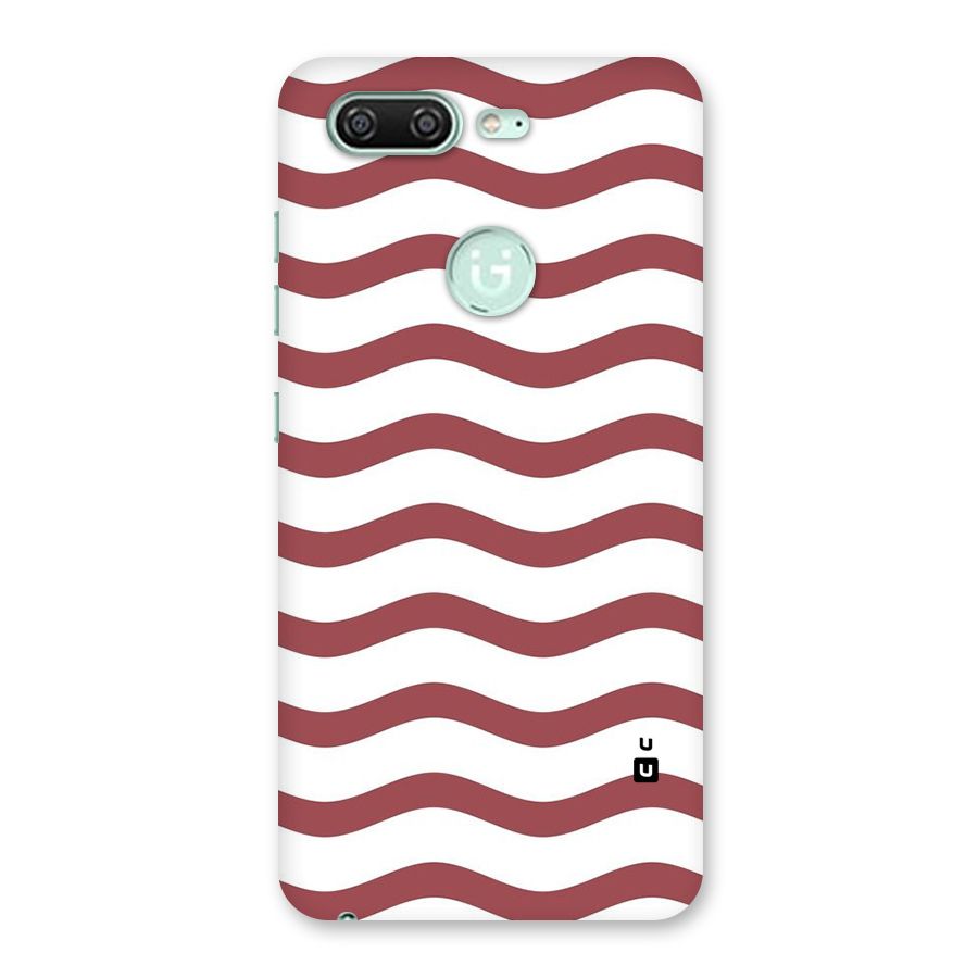 Flowing Stripes Red White Back Case for Gionee S10