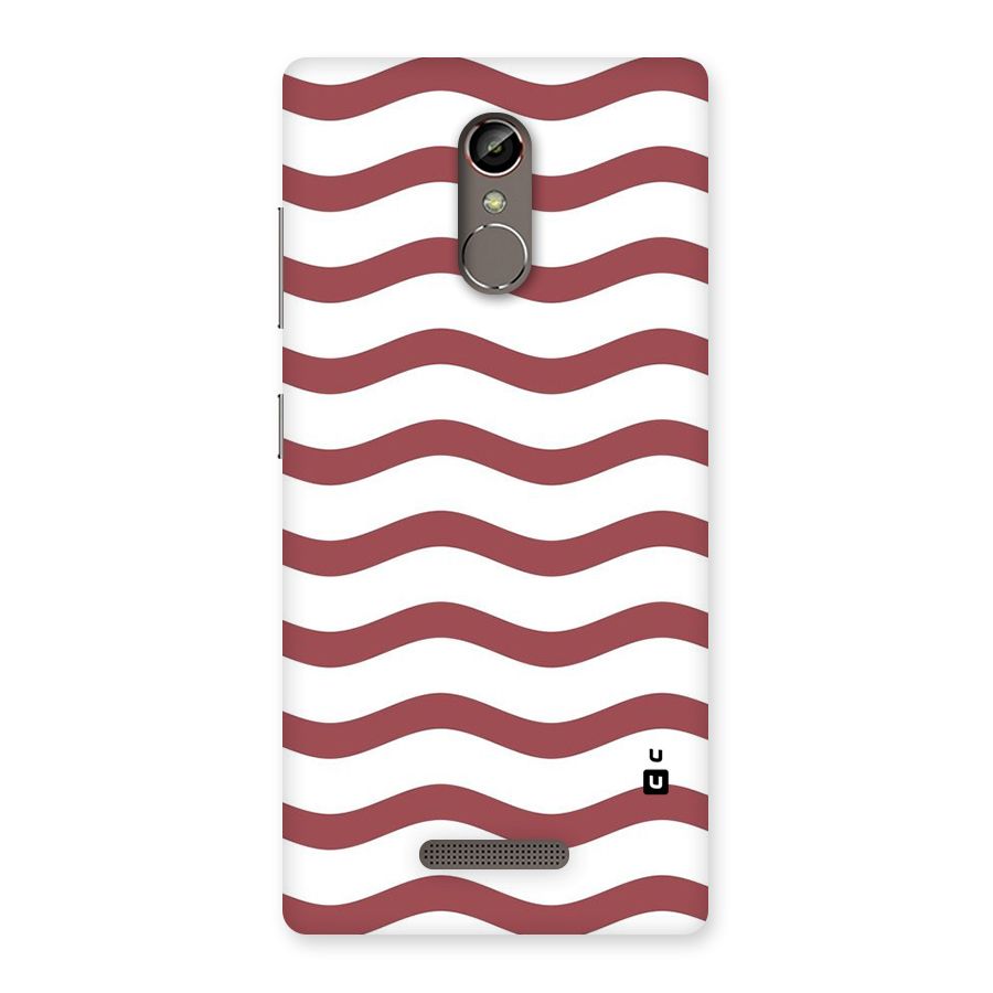 Flowing Stripes Red White Back Case for Gionee S6s