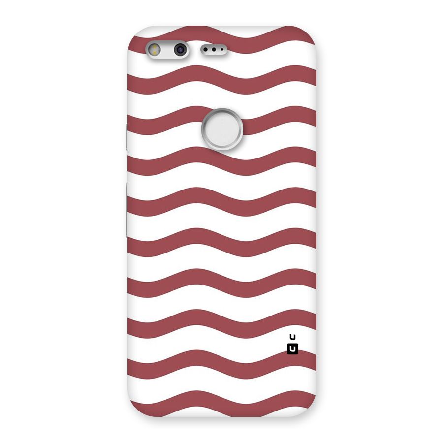 Flowing Stripes Red White Back Case for Google Pixel