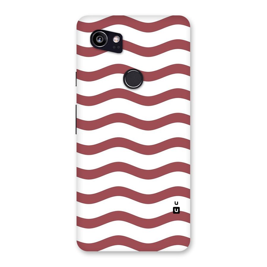 Flowing Stripes Red White Back Case for Google Pixel 2 XL