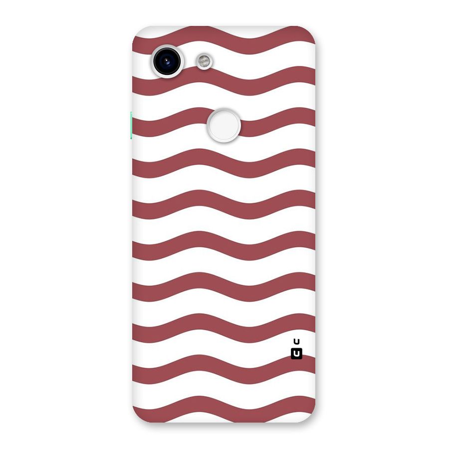 Flowing Stripes Red White Back Case for Google Pixel 3