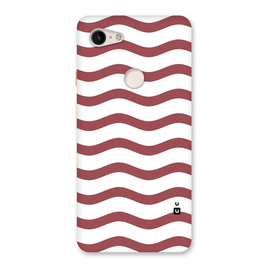 Flowing Stripes Red White Back Case for Google Pixel 3 XL