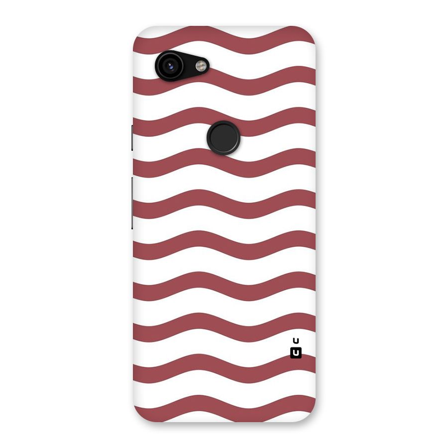 Flowing Stripes Red White Back Case for Google Pixel 3a