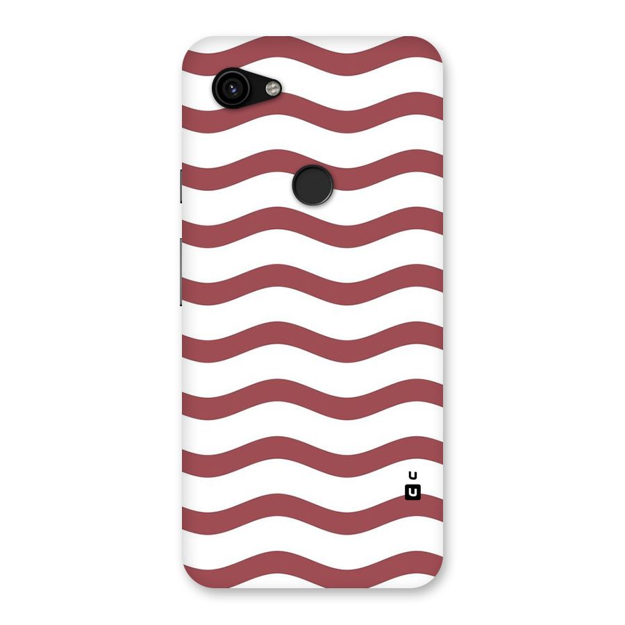 Flowing Stripes Red White Back Case for Google Pixel 3a XL