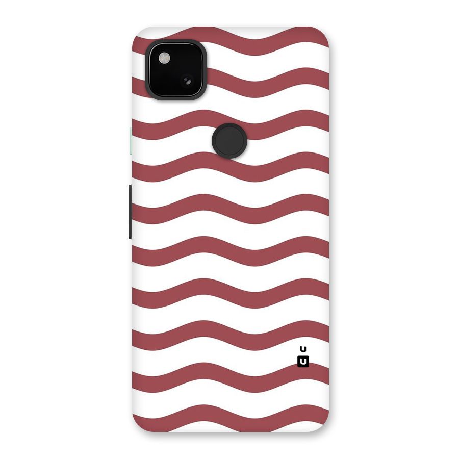 Flowing Stripes Red White Back Case for Google Pixel 4a