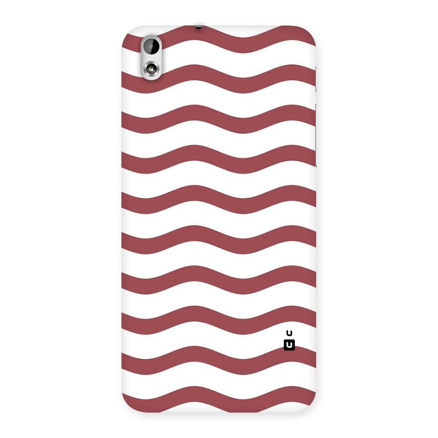 Flowing Stripes Red White Back Case for HTC Desire 816g