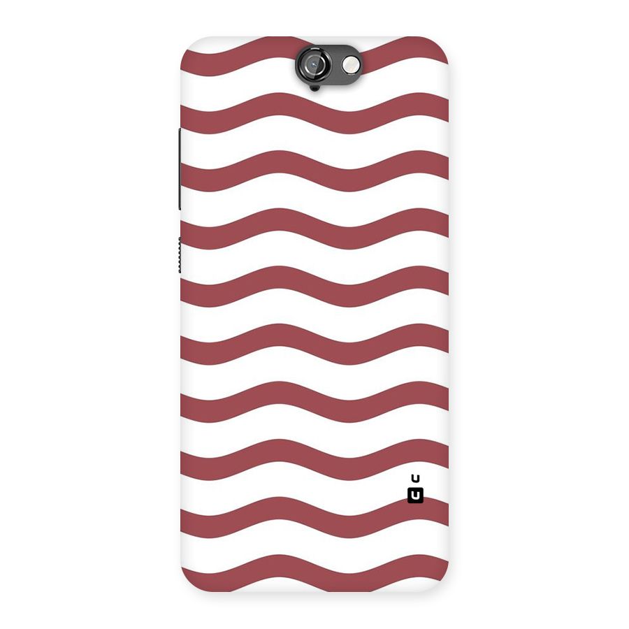 Flowing Stripes Red White Back Case for HTC One A9
