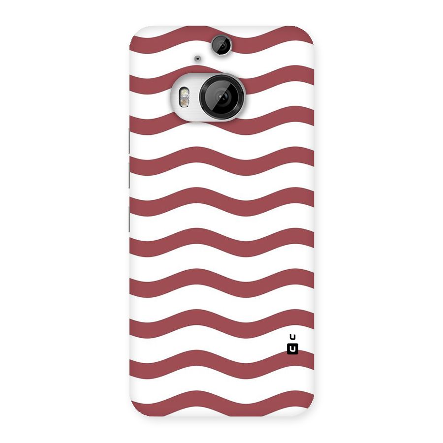 Flowing Stripes Red White Back Case for HTC One M9 Plus