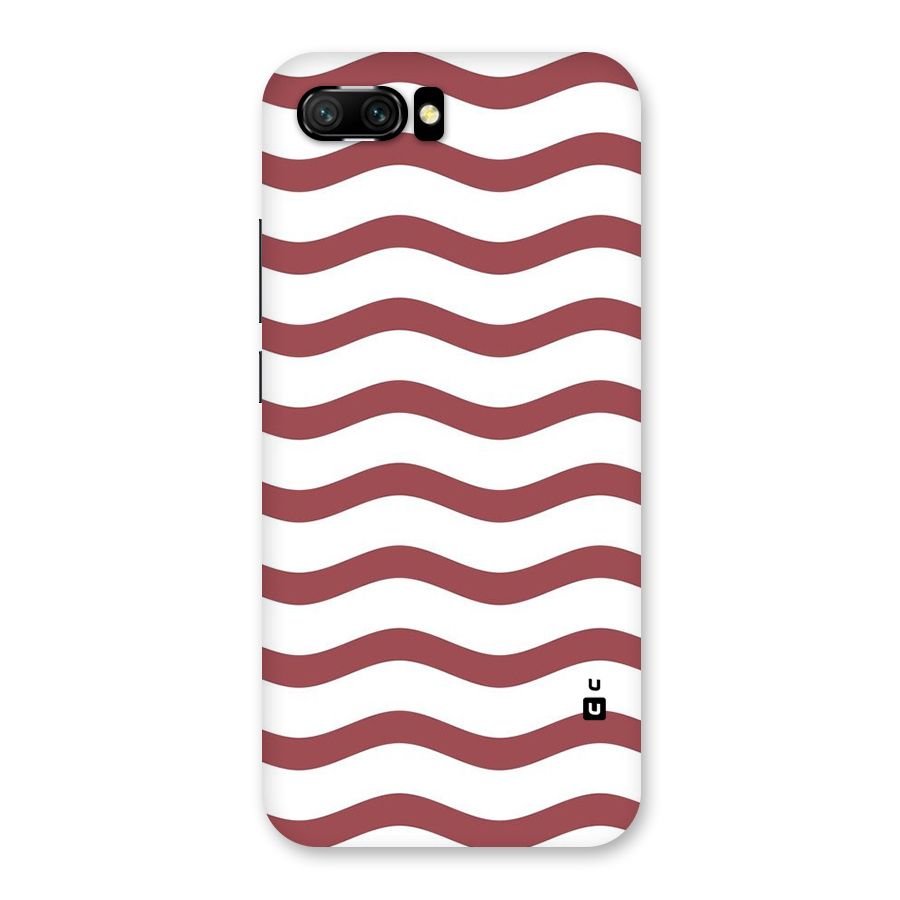 Flowing Stripes Red White Back Case for Honor 10