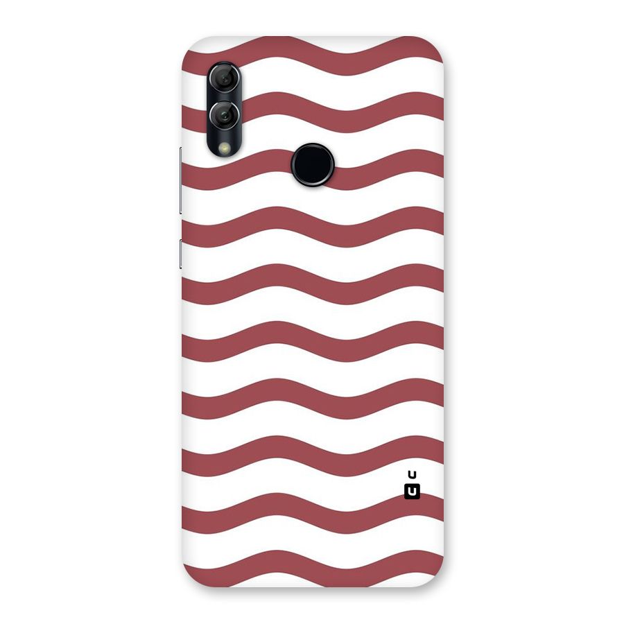 Flowing Stripes Red White Back Case for Honor 10 Lite