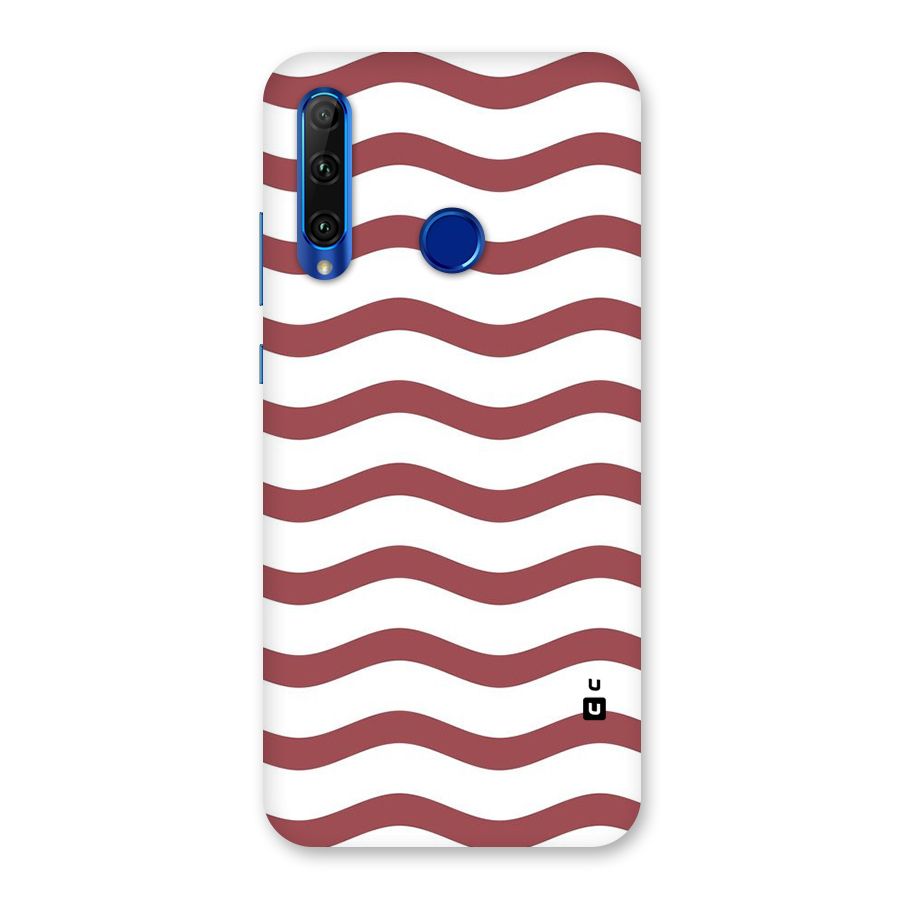 Flowing Stripes Red White Back Case for Honor 20i