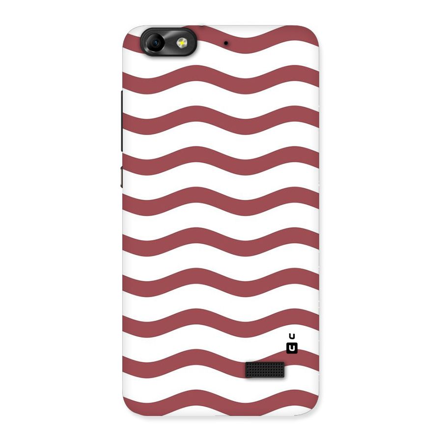 Flowing Stripes Red White Back Case for Honor 4C