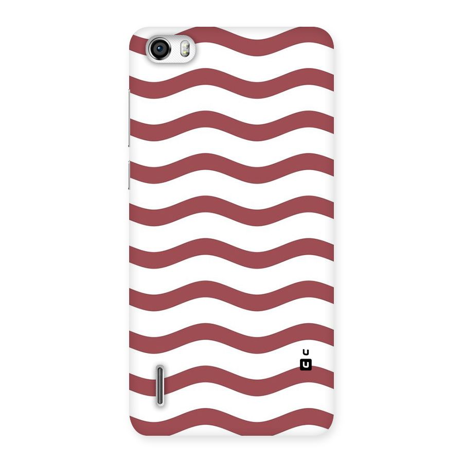 Flowing Stripes Red White Back Case for Honor 6