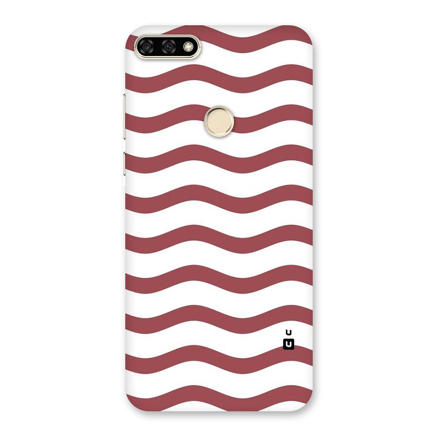 Flowing Stripes Red White Back Case for Honor 7A