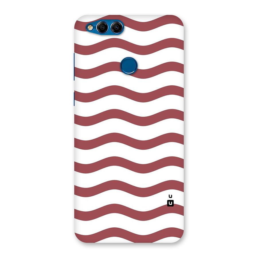 Flowing Stripes Red White Back Case for Honor 7X
