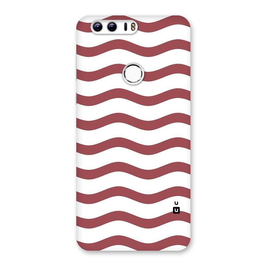 Flowing Stripes Red White Back Case for Honor 8