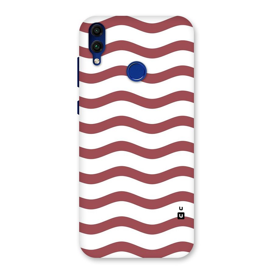 Flowing Stripes Red White Back Case for Honor 8C
