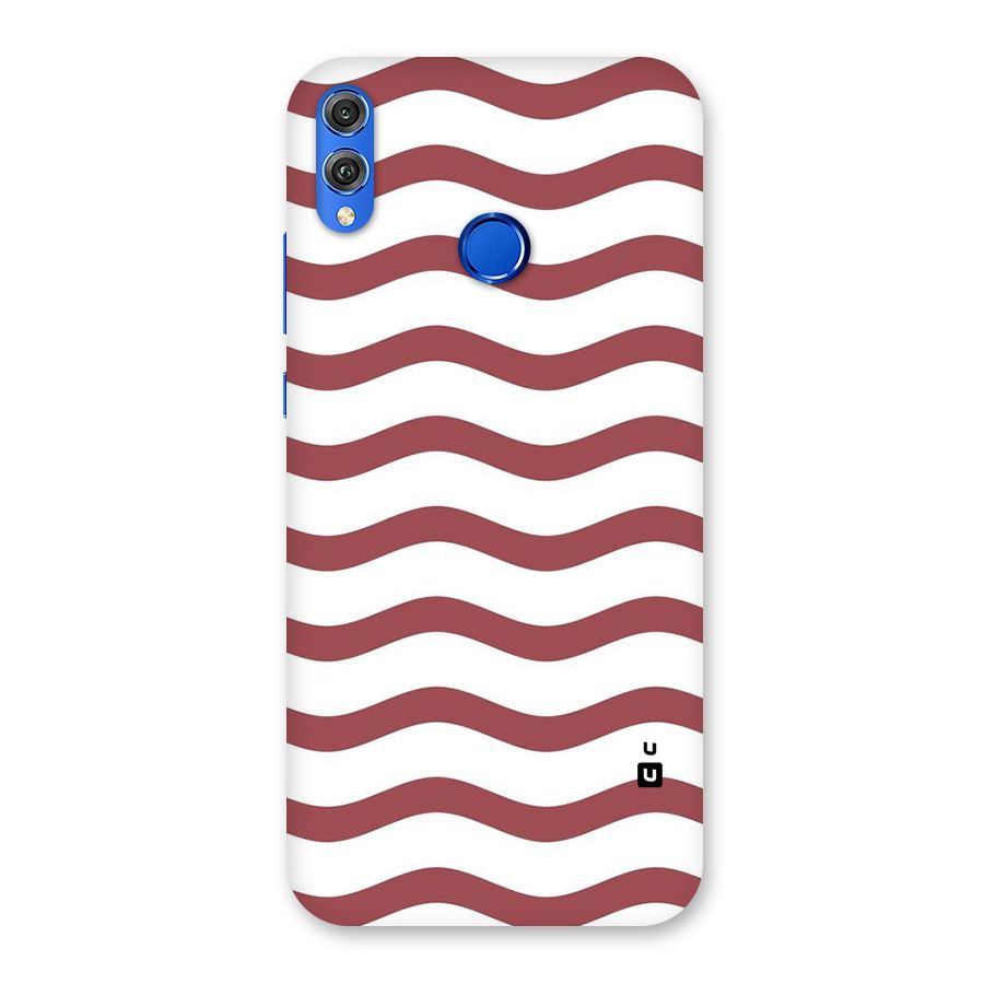 Flowing Stripes Red White Back Case for Honor 8X