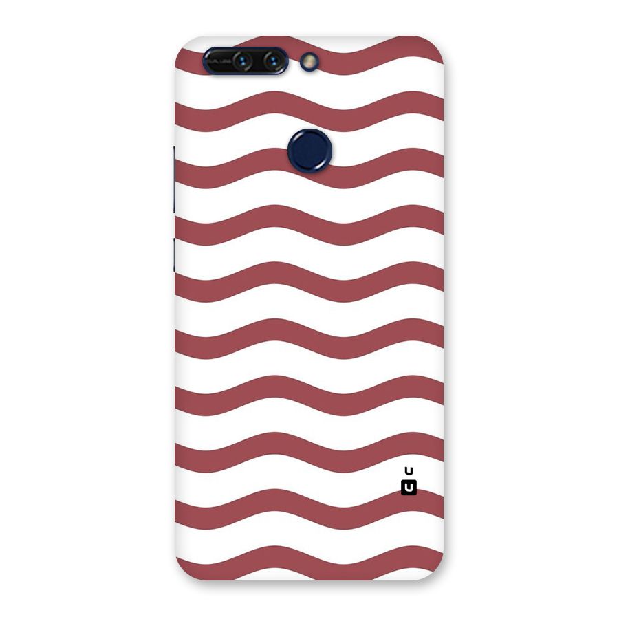 Flowing Stripes Red White Back Case for Honor 8 Pro