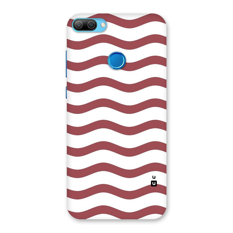 Flowing Stripes Red White Back Case for Honor 9N