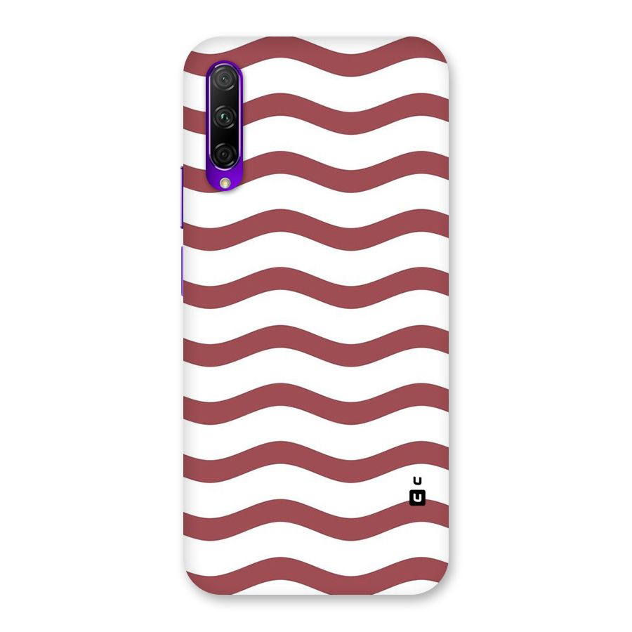 Flowing Stripes Red White Back Case for Honor 9X Pro