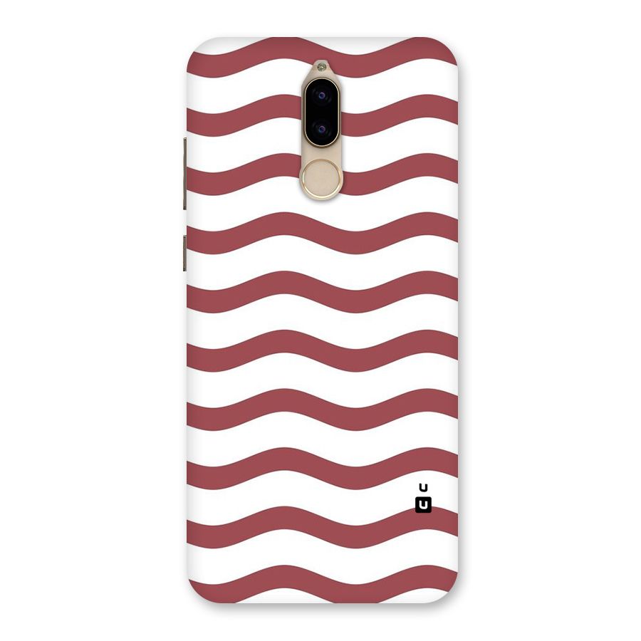 Flowing Stripes Red White Back Case for Honor 9i