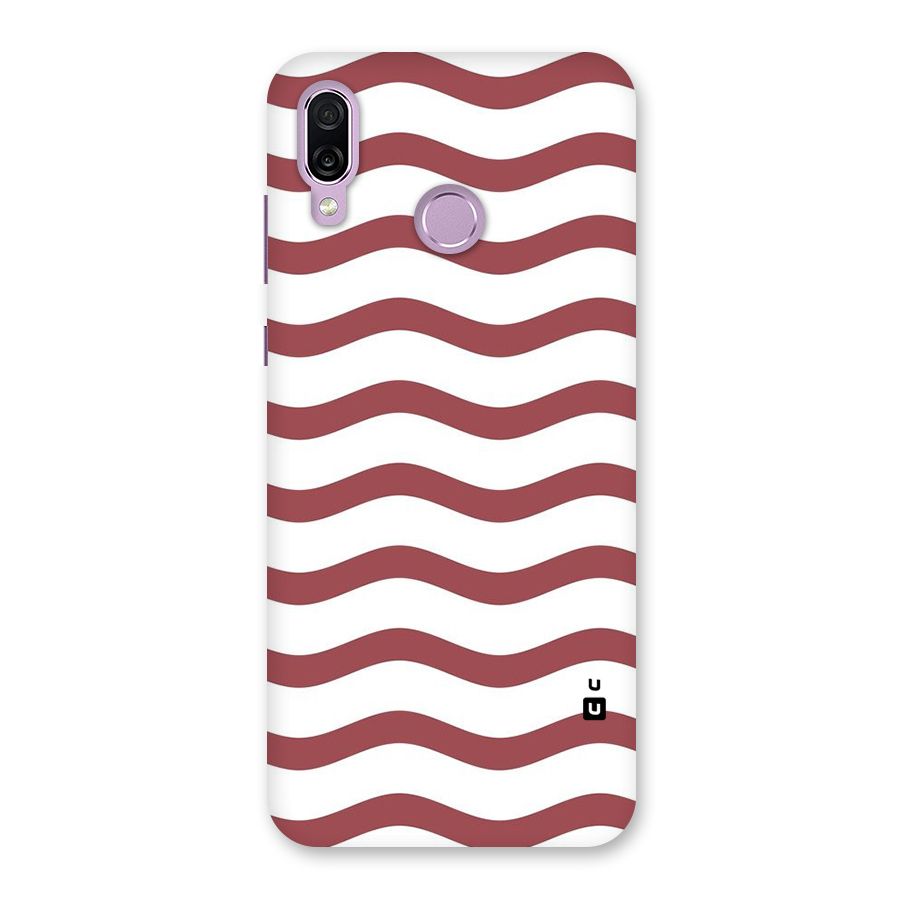 Flowing Stripes Red White Back Case for Honor Play
