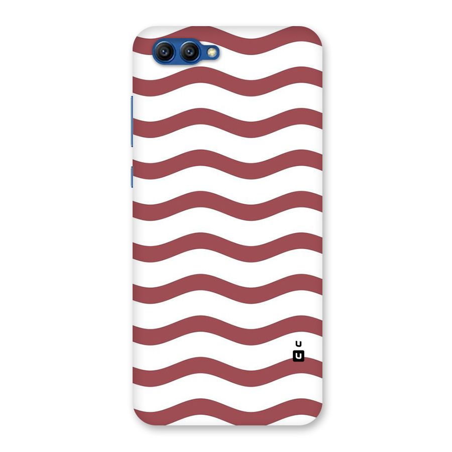 Flowing Stripes Red White Back Case for Honor View 10