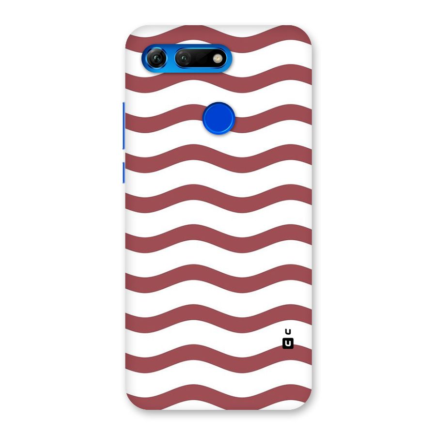 Flowing Stripes Red White Back Case for Honor View 20