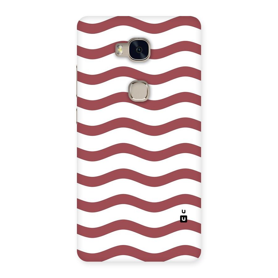 Flowing Stripes Red White Back Case for Huawei Honor 5X
