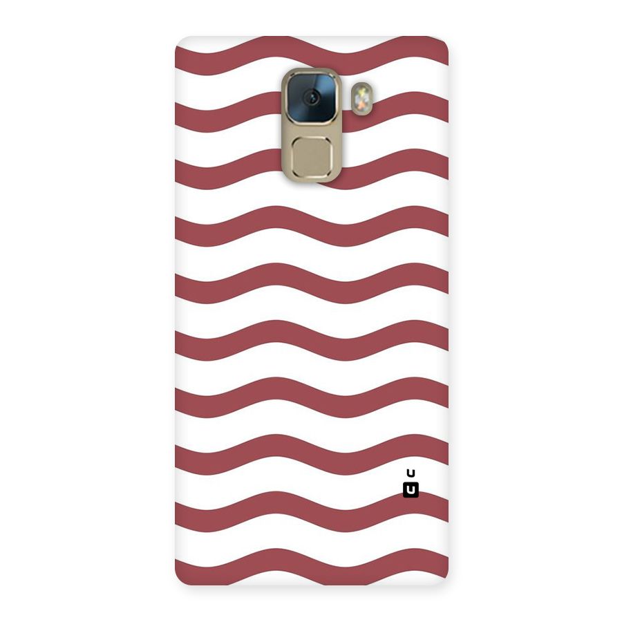 Flowing Stripes Red White Back Case for Huawei Honor 7
