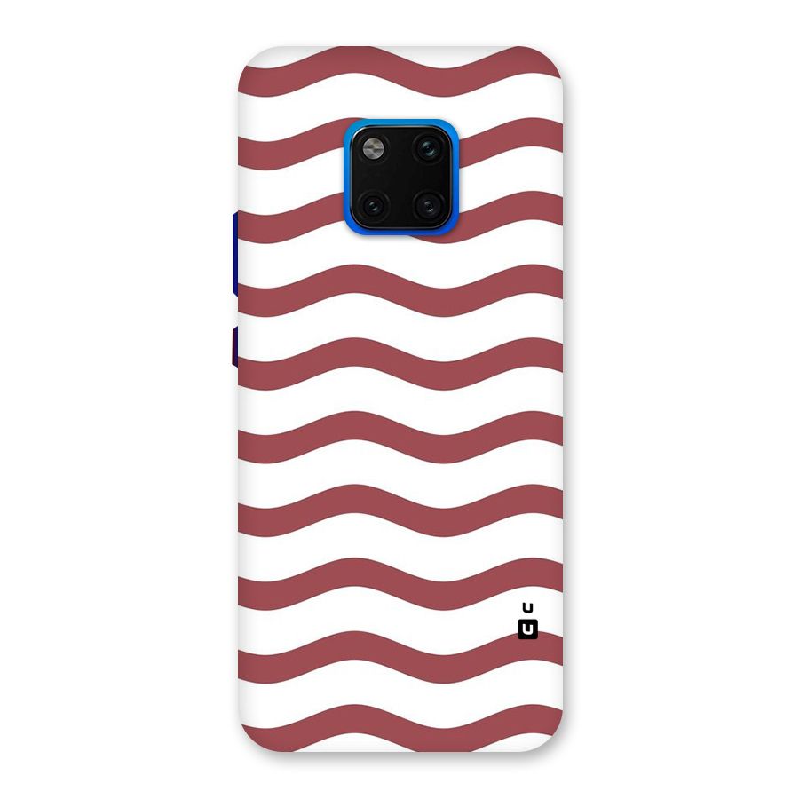 Flowing Stripes Red White Back Case for Huawei Mate 20 Pro