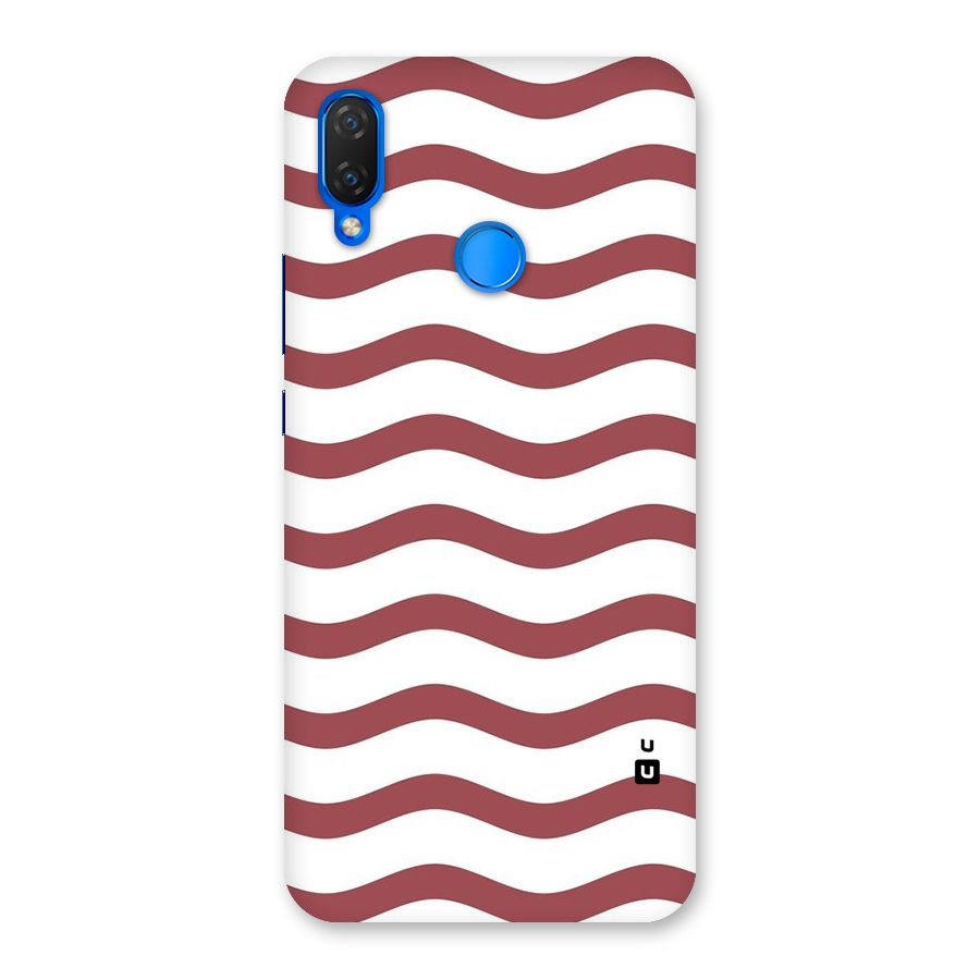 Flowing Stripes Red White Back Case for Huawei Nova 3i