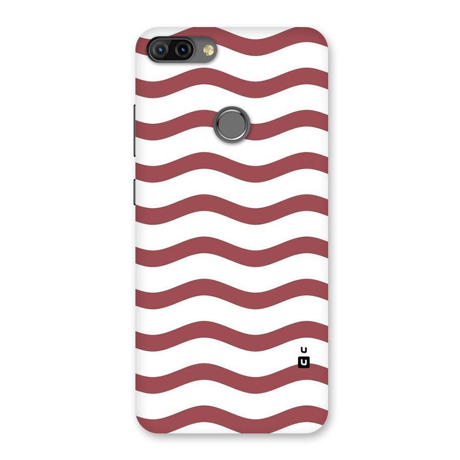 Flowing Stripes Red White Back Case for Infinix Hot 6 Pro