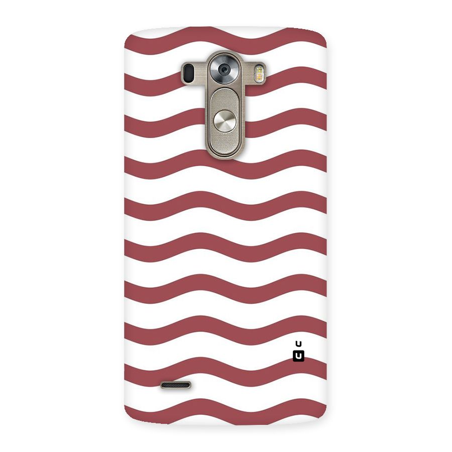 Flowing Stripes Red White Back Case for LG G3