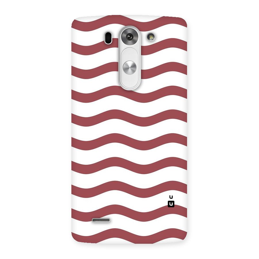 Flowing Stripes Red White Back Case for LG G3 Beat