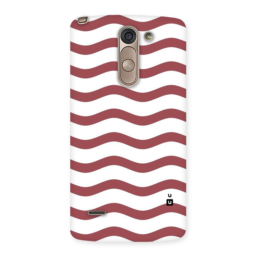 Flowing Stripes Red White Back Case for LG G3 Stylus
