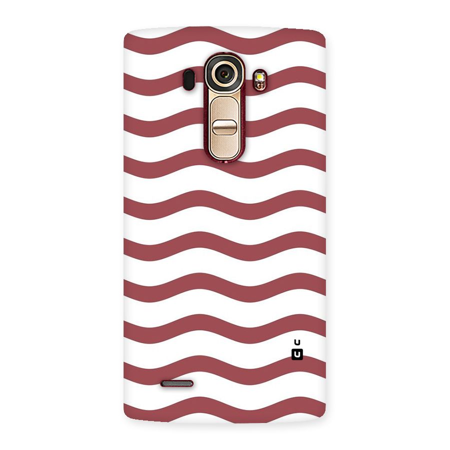 Flowing Stripes Red White Back Case for LG G4