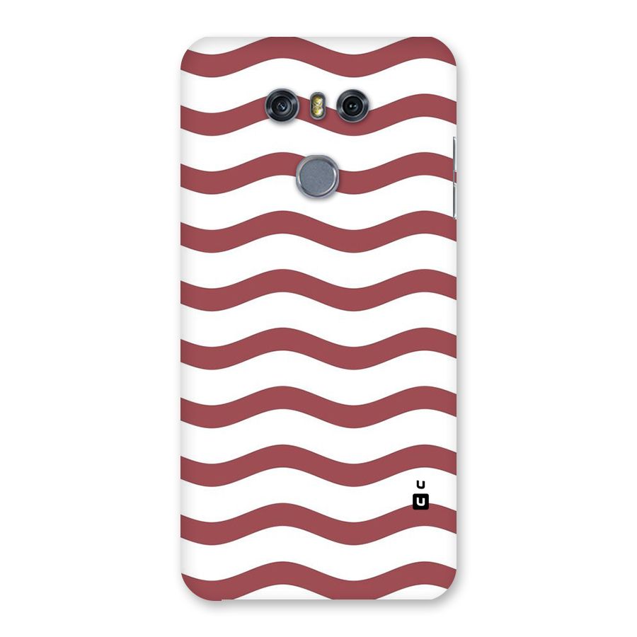Flowing Stripes Red White Back Case for LG G6