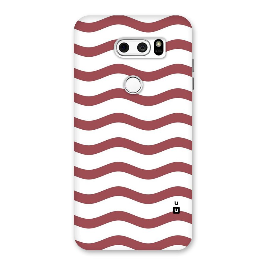 Flowing Stripes Red White Back Case for LG V30