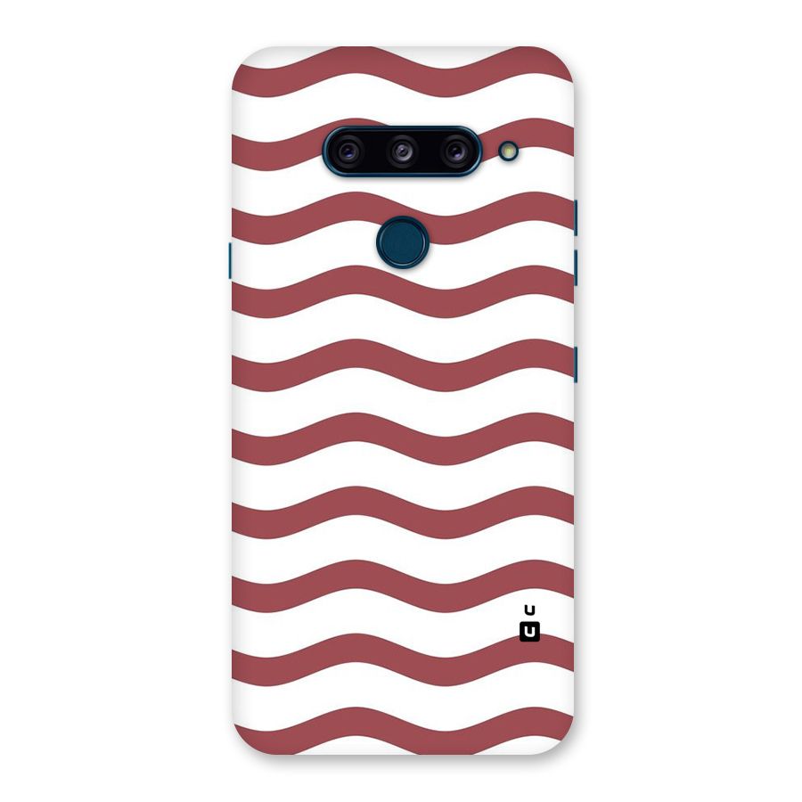 Flowing Stripes Red White Back Case for LG  V40 ThinQ