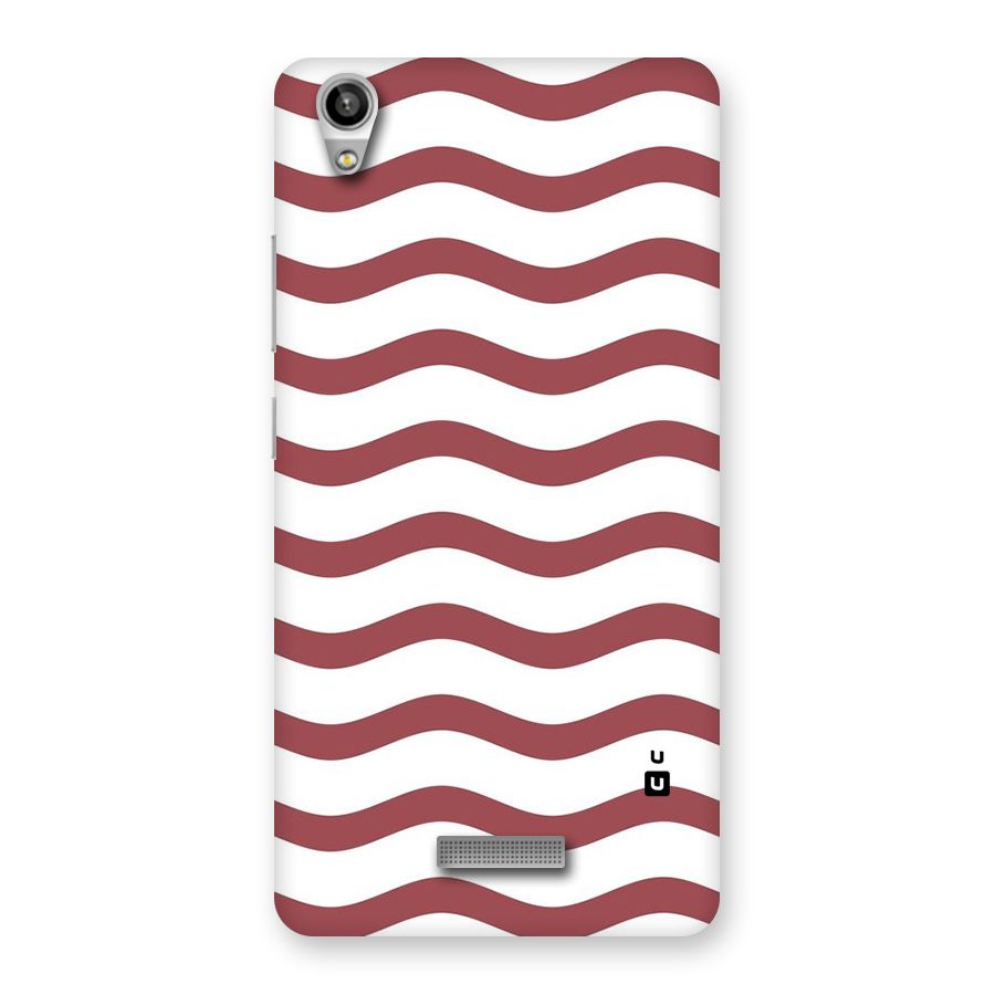 Flowing Stripes Red White Back Case for Lava-Pixel-V1