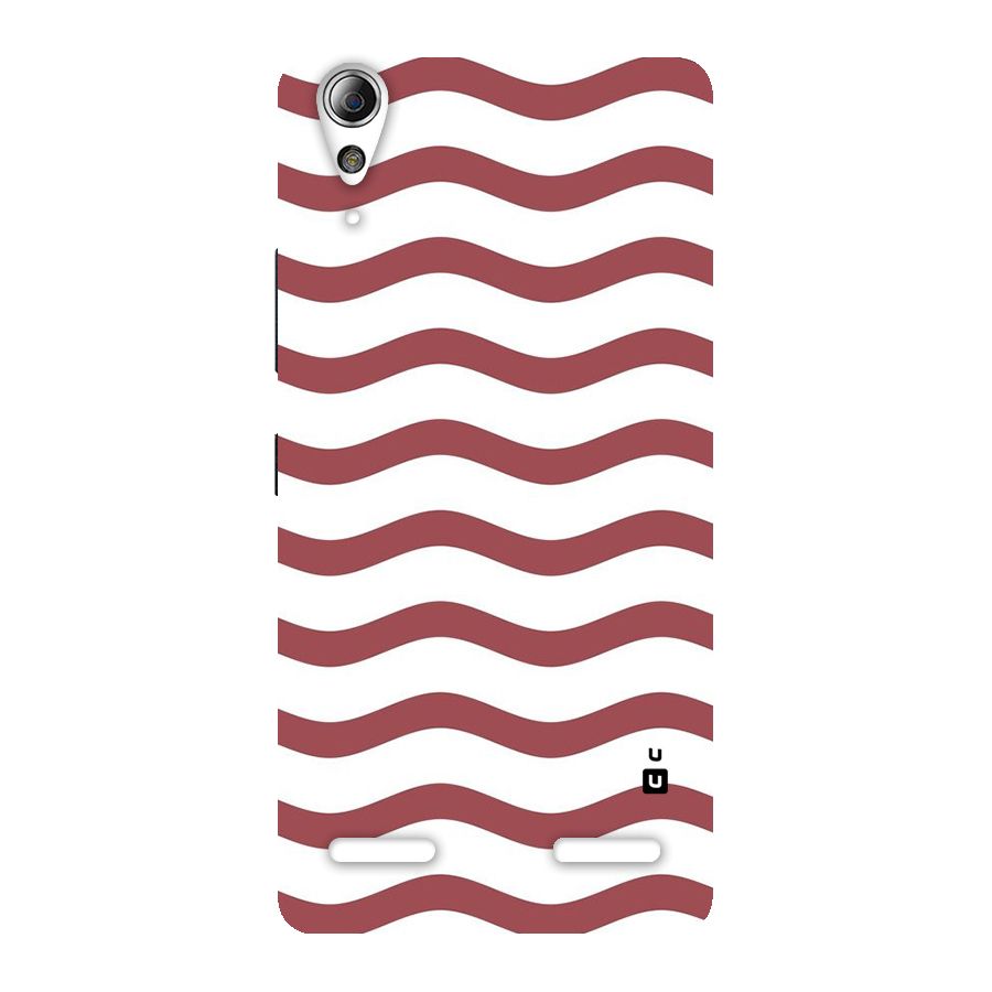 Flowing Stripes Red White Back Case for Lenovo A6000