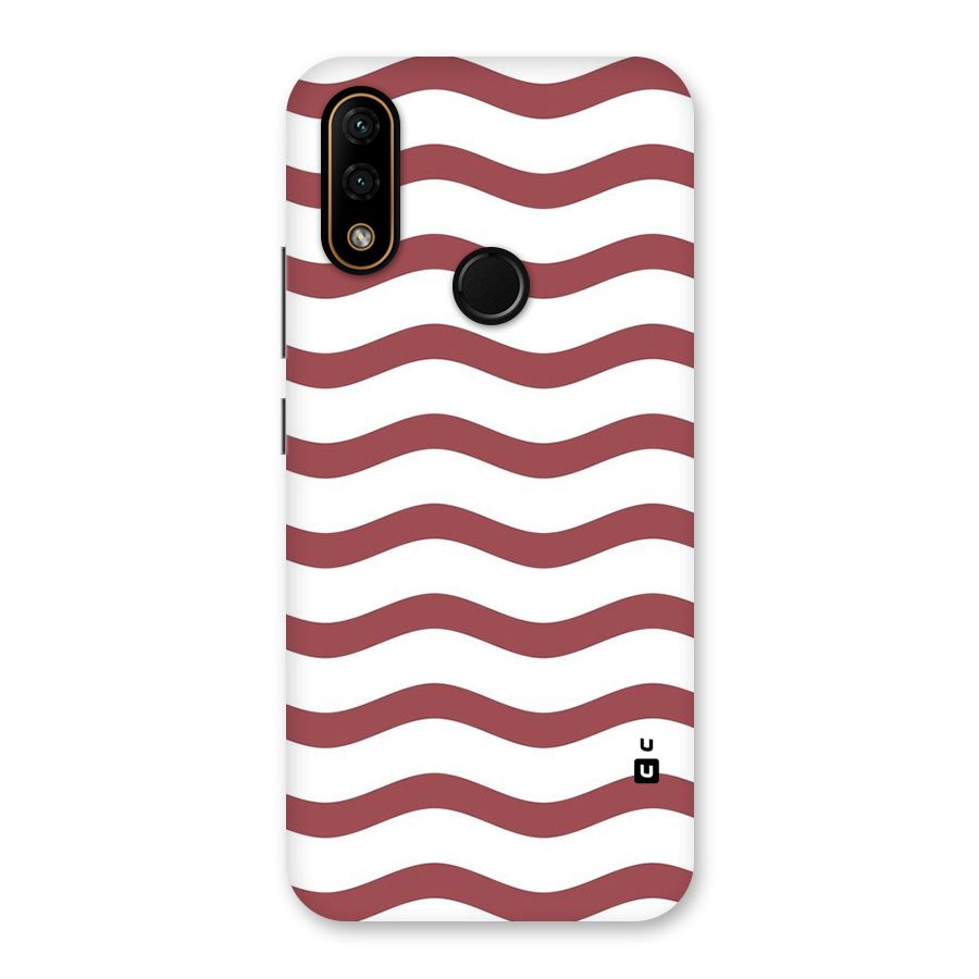 Flowing Stripes Red White Back Case for Lenovo A6 Note