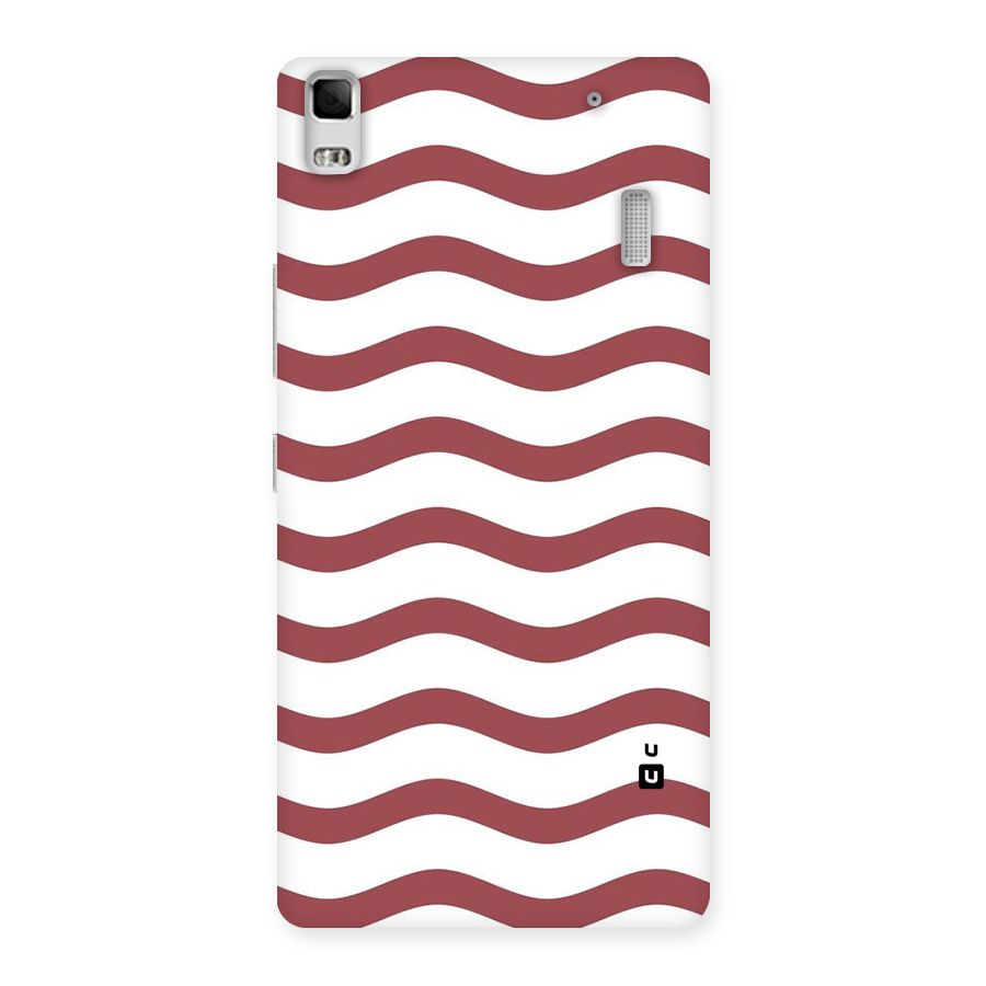 Flowing Stripes Red White Back Case for Lenovo K3 Note