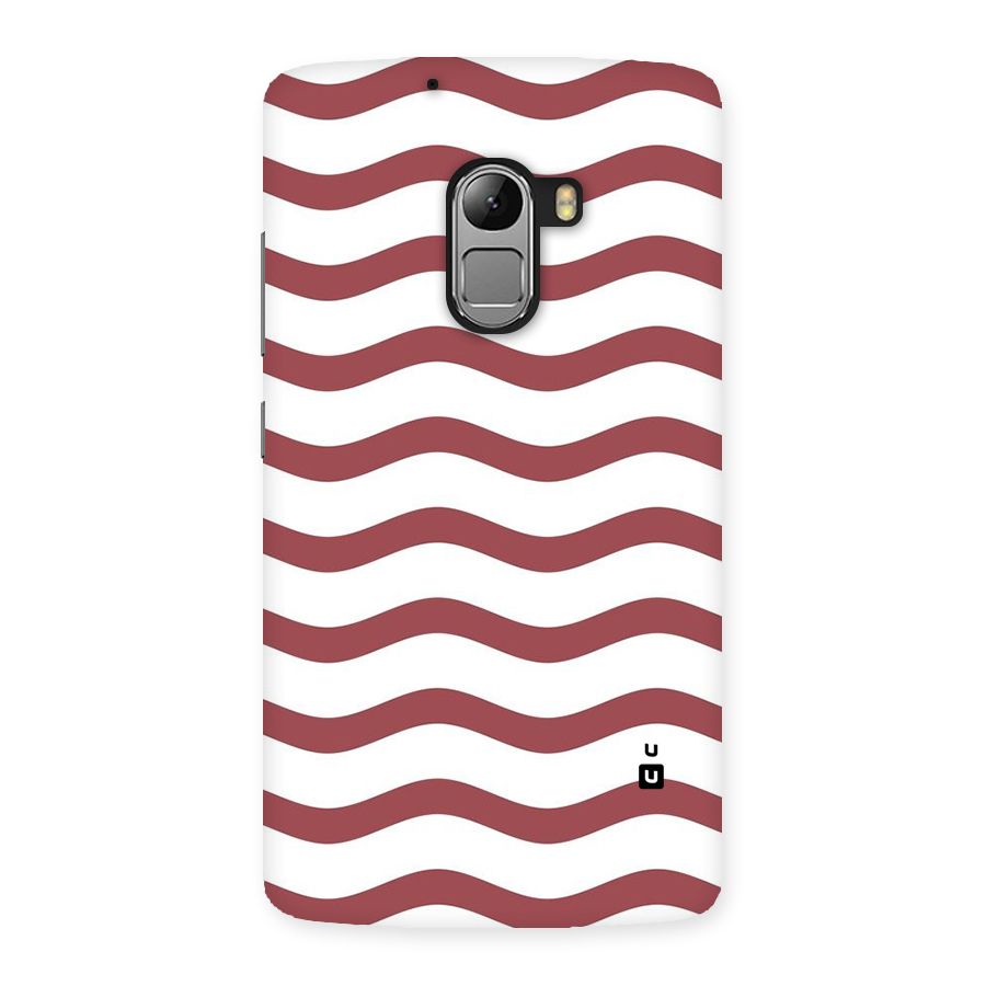 Flowing Stripes Red White Back Case for Lenovo K4 Note