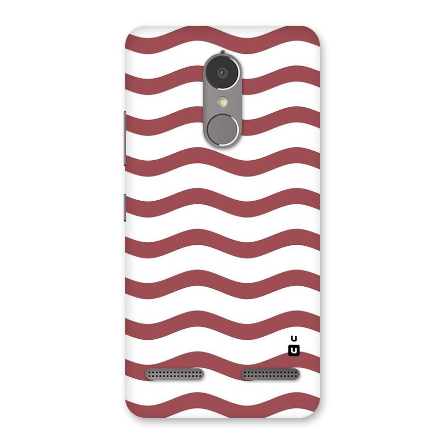 Flowing Stripes Red White Back Case for Lenovo K6 Power