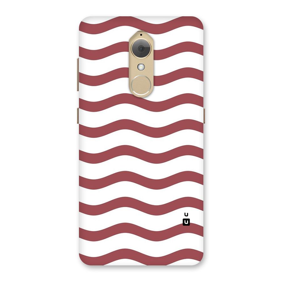 Flowing Stripes Red White Back Case for Lenovo K8